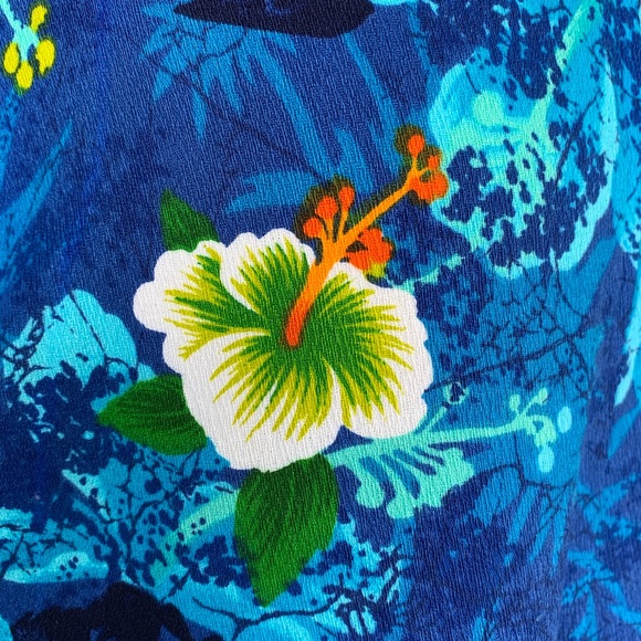 🌺 Hawaiian Vintage Barkcloth Maxi-Dress Muumuu 🌺 - Picture 6 of 8